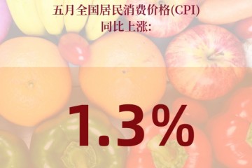 5月CPI同比涨1.3%环比降0.2%飞机票价格同比上涨32.3%